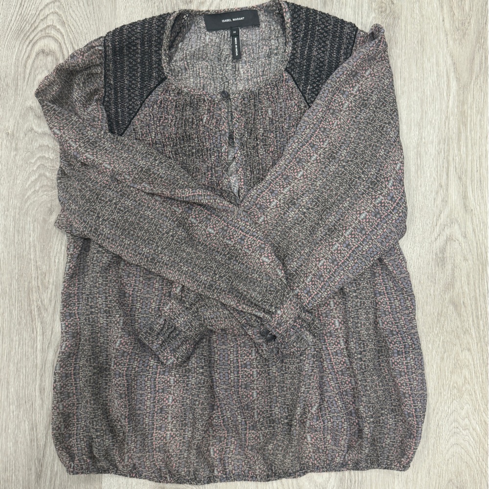 Isabel marant silk top and skirt set (size small) - Picture 4 of 14